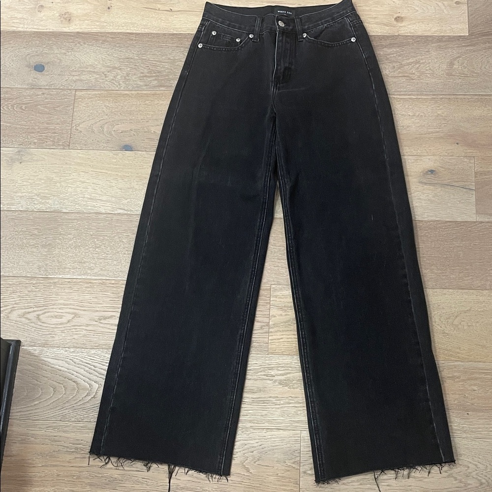 White Fox Boutique Black High Rise Wide Leg Jeans